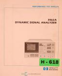 Hewlett Packard-Hewlett Packard 3562A Dynamic Signal Analyzer Performance Test Manual 1985-3562A-01